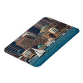 米国、マサチューセッツ。ボストンウォーターフロントスカイライン2 マグネット (左側)