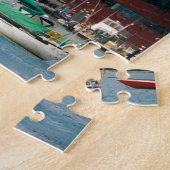 米国、マサチューセッツ。ボストンウォーターフロントスカイライン ジグソーパズル (側面)