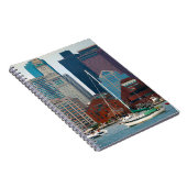 米国、マサチューセッツ。ボストンウォーターフロントスカイライン ノートブック (右側)