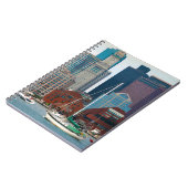 米国、マサチューセッツ。ボストンウォーターフロントスカイライン ノートブック (左側)