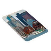 米国、マサチューセッツ。ボストンウォーターフロントスカイライン マグネット (右側)