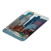 米国、マサチューセッツ。ボストンウォーターフロントスカイライン マグネット (左側)