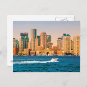 米国、マサチューセッツ。ボストンウォーターフロントパノラマ ポストカード (正面/裏面)