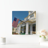 米国、ミシガン州のMackinacの島 スクエア壁時計 (ホーム)