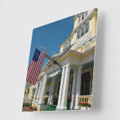 米国、ミシガン州のMackinacの島 スクエア壁時計 (傾斜)