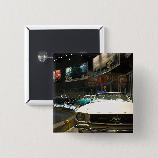 米国、ミシガン州、デトロイト: フォードの弁柄の工場旅行、 缶バッジ (正面&裏面)