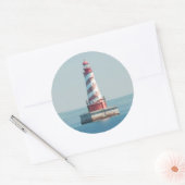 米国、ミシガン素晴らし州、湖、ミシガン州 ラウンドシール (封筒)