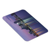 米国、ミシガン、デトロイトのスカイライン、夜 マグネット (右側)