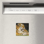 米国、ミシガン、デトロイト。デトロイト動物園、タイガー マグネット (インサイチュ (食洗機))