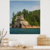 米国、ミシガン。鉱夫の城の岩の形成2 ポスター (キッチン)