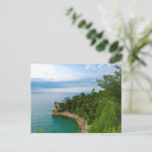 米国、ミシガン。鉱夫の城の岩の形成3 ポストカード (スタンド正面)