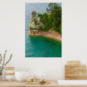 米国、ミシガン。鉱夫の城の岩の形成 ポスター (キッチン)