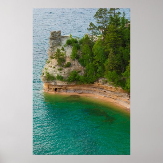 米国、ミシガン。鉱夫の城の岩の形成 ポスター (正面)