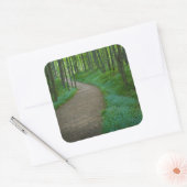 米国、ミシガン。鉱山労働者の滝の追跡 スクエアシール (封筒)