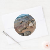 米国、ミシガン。12マイル上の丸い大きい石 ラウンドシール (封筒)