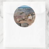 米国、ミシガン。12マイル上の丸い大きい石 ラウンドシール (バッグ)