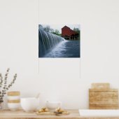 米国、ミズーリ、オザーク郡、ロックブリッジミル ポスター (キッチン)