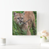 米国、ミネソタの砂岩、ミネソタの野性生物18 スクエア壁時計 (ホーム)