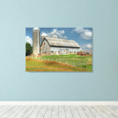 米国、ミネソタ州、サイロ キャンバスプリント (インサイチュ (ウッドフロア))