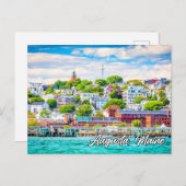 米国，メイン州，アウグスタ ポストカード (正面/裏面)