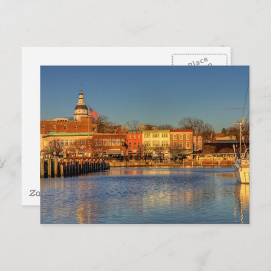 米国 – メリーランド – アナポリス – シティ波止場(エゴ路地) ポストカード (正面/裏面)