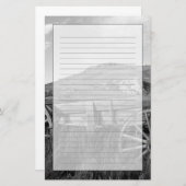 米国、モンタナの作られるBannackの州立公園の古いワゴン 便箋 (正面/裏面)