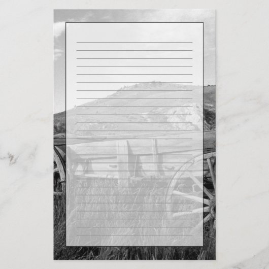 米国、モンタナの作られるBannackの州立公園の古いワゴン 便箋 (正面)