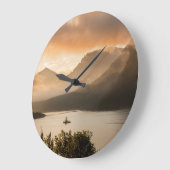 米国、モンタナ、氷河の国立公園。サンライズ ラージ壁時計 (傾斜)