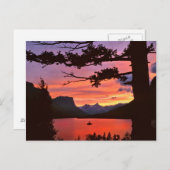 米国、モンタナ、氷河の国立公園。横 ポストカード (正面/裏面)