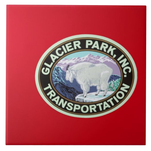 米国、モンタナ、氷河国立公園、ヴィンテージ2 タイル (正面)