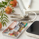 米国、ロードアイランド、ブロックアイランド キーホルダー (正面右)