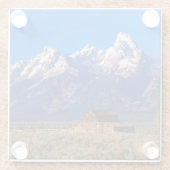 米国、ワイオミングのTetonの壮大な国立公園 ガラスコースター (裏面)