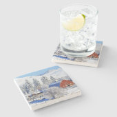 米国、ワシントン州のMethowの谷、納屋 ストーンコースター (横)