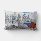 米国、ワシントン州のMethowの谷、納屋 ランバークッション (裏面)