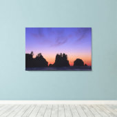 米国、ワシントン、オリンピック国立公園市市 キャンバスプリント (インサイチュ (ウッドフロア))