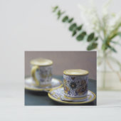 米国、ワシントン、シアトル、エスプレッソの2つの飲み物 ポストカード (スタンド正面)