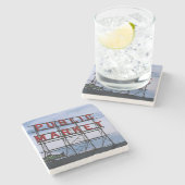 米国，ワシントン，シアトル，パイク通り市場 ストーンコースター (横)