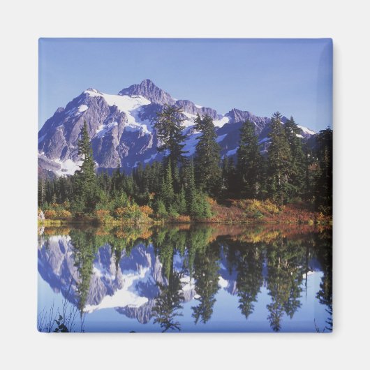 米国、ワシントン、ベーカー山&スノクアルミー マグネット (正面)