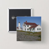 米国，ワシントン，ポートタウンゼント，ポイントウィルソン 缶バッジ (正面&裏面)