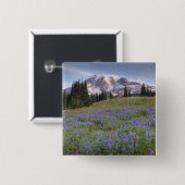 米国、ワシントン、レイニエ山、レイニエ山、 缶バッジ (正面&裏面)