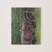 米国、ヴァーモント、マンチェスター: 旧式な農場トラクター ジグソーパズル (縦)