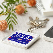 米国 – 仕えた人々に敬意を表して キーホルダー (側面)