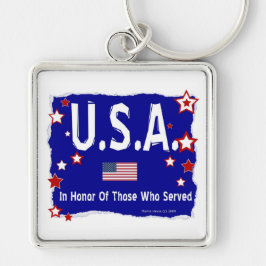 米国 – 仕えた人々に敬意を表して キーホルダー