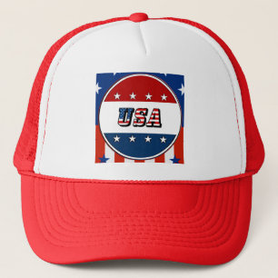 米国 – 円でアメリカ国旗の星#2 Trucker Hat キャップ