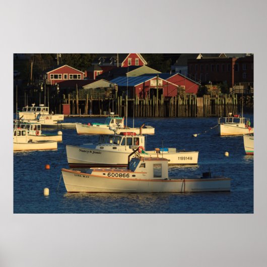 米国、北米、メイン、バーナード、魚釣り ポスター (正面)