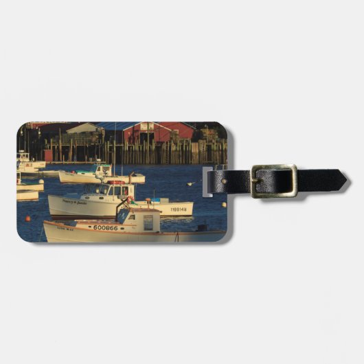 米国，北米，メイン，ベルナード，魚釣り ラゲッジタグ (正面横)