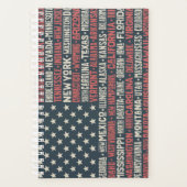 米国 |州と大文字 プランナー手帳 (正面)