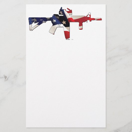 米国、愛国者、旗および軍隊 便箋 (正面)