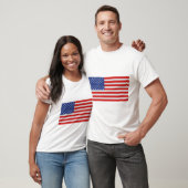 米国 – 正しい寸法の米国国旗 Tシャツ (ユニセックス)
