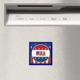 米国 – 米国国旗の星の円#2冷蔵磁石 マグネット